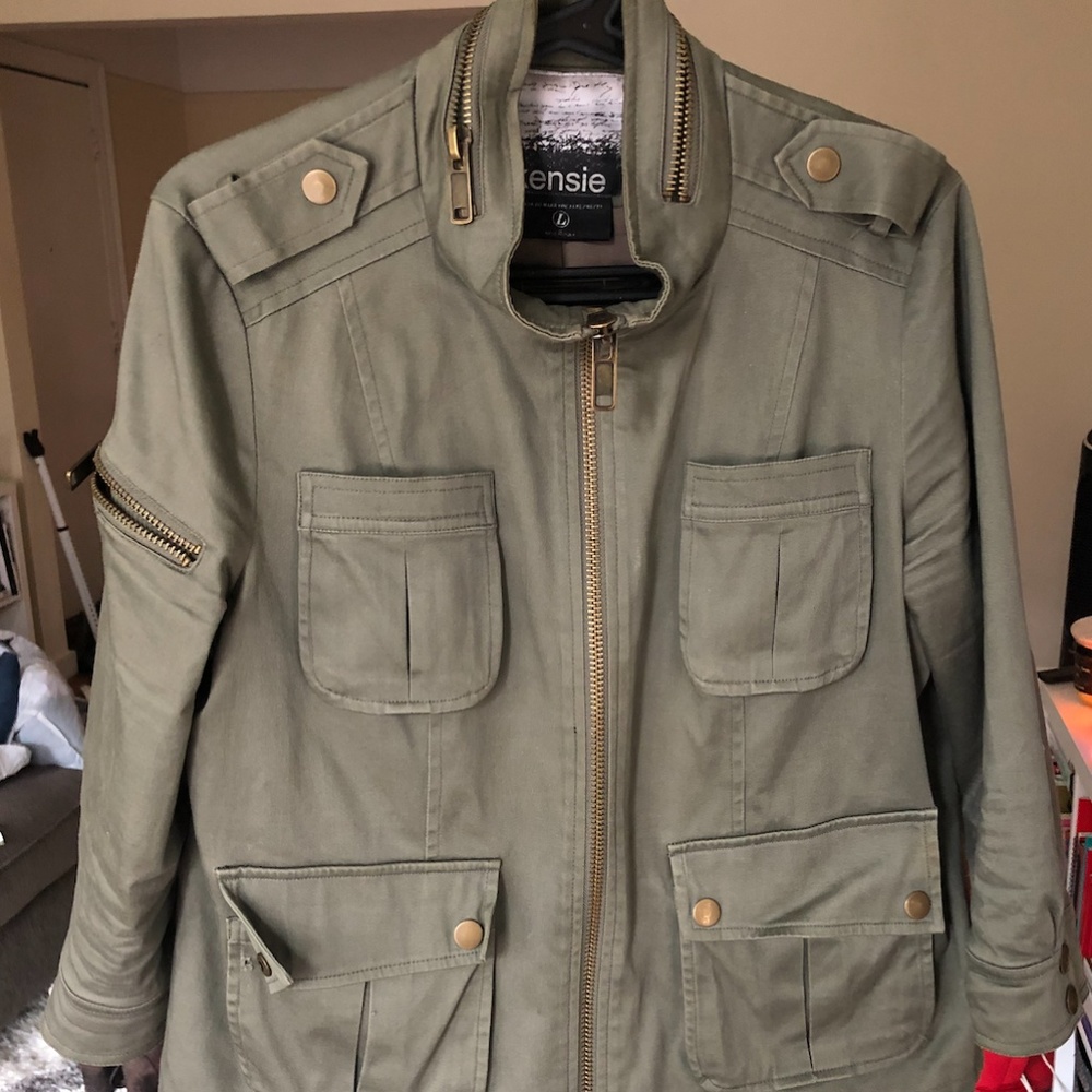 Kensie military cargo jacket